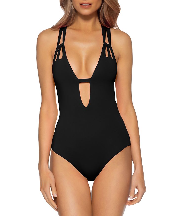 BECCA BY REBECCA VIRTUE BECCA BY REBECCA VIRTUE COLOR CODE PLUNGE ONE PIECE SWIMSUIT,851017