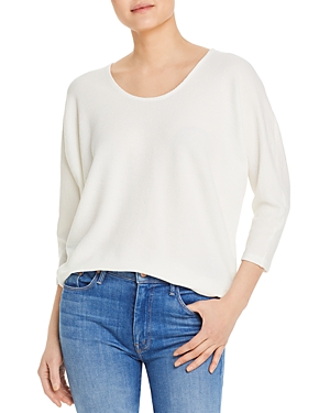 Kim & Cami Textured Wedge Top In Ivory