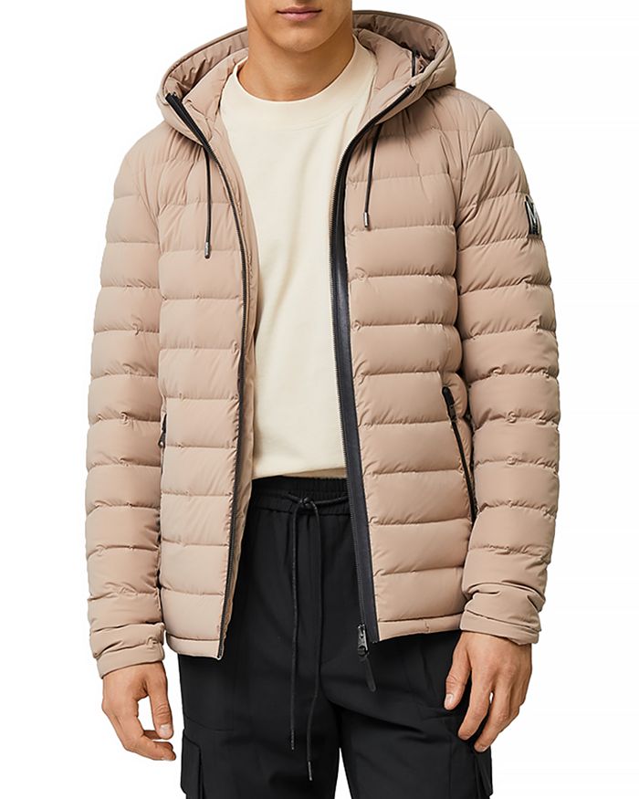 Mackage Channel-quilted Hooded Jacket In Sand