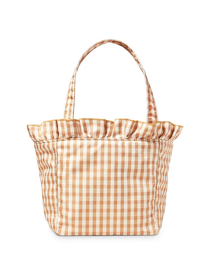 Loeffler Randall Claire Nylon Leopard Tote In Amber Gingham