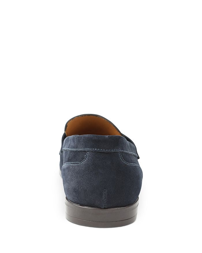 Shop Bruno Magli Men's Silas Slip On Penny Loafers In Navy Suede