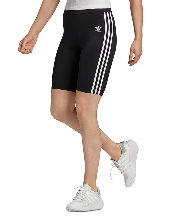 white adidas biker shorts