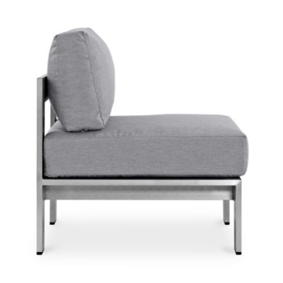 Shore Armless Outdoor Patio Aluminum Chair