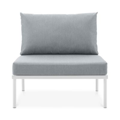 Harmony Armless Outdoor Patio Aluminum Chair