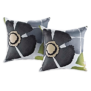 Modway Two-piece Outdoor Patio Pillow Set In Botanical