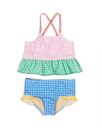 Pink Chicken Girls' Joy Mixed Gingham Two Piece Swimsuit - Little Kid ...