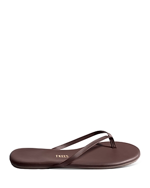 Tkees Foundations Matte Leather Flip Flops In Deep Glow