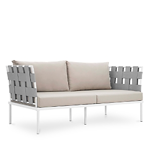 Shop Modway Harmony Outdoor Patio Loveseat In White Beige