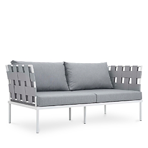 Shop Modway Harmony Outdoor Patio Loveseat In White Gray