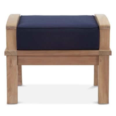 Marina Outdoor Patio Teak Ottoman