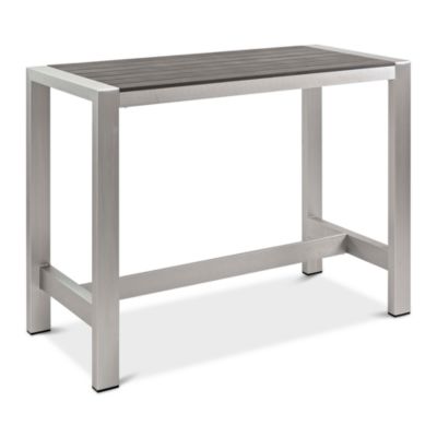 Shore Outdoor Patio Aluminum Rectangle Bar Table