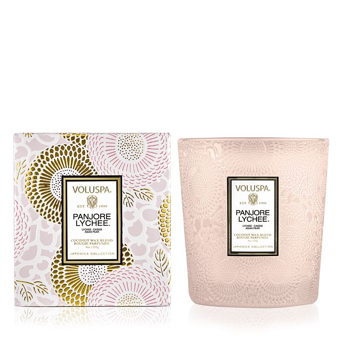 Shop Voluspa Panjore Lychee Classic Candle, 9 Oz. In Pastel Pink