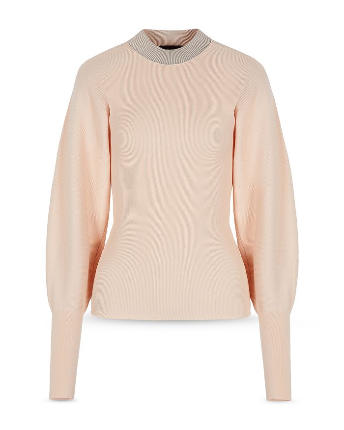Armani Collezioni Emporio Armani Bishop Sleeve Sweater In Solid Medium