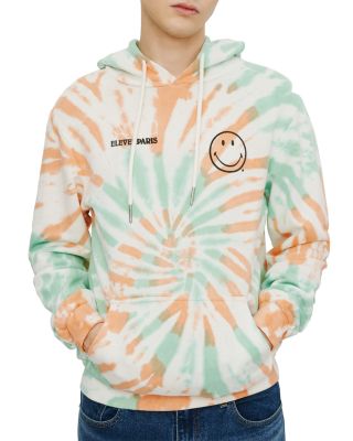 smiley tie dye hoodie