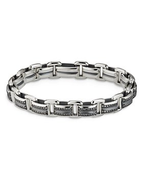 David Yurman - Sterling Silver & Black Diamond Streamline® Beveled Link Bracelet