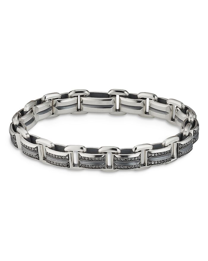 David Yurman - Sterling Silver & Black Diamond Streamline&reg; Beveled Link Bracelet