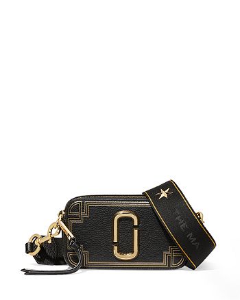 MARC JACOBS The Snapshot Gilded Leather Crossbody | Bloomingdale's