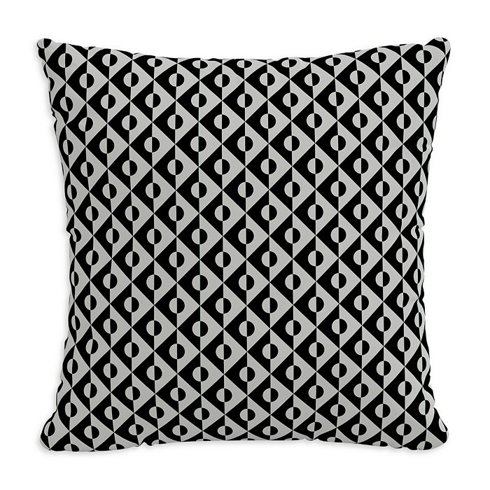 Sparrow & Wren Outdoor Pillow In Mod Diamond, 18 X 18 In Mod Diamond Black
