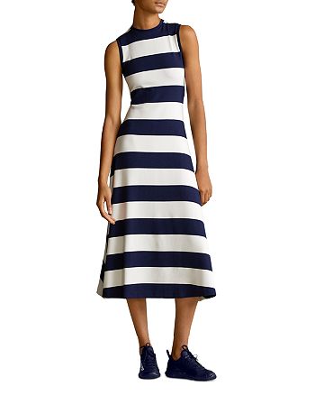 Ralph Lauren Sleeveless Striped Midi Dress | Bloomingdale's