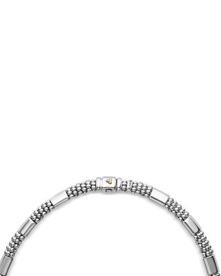 Sterling Silver & 18K Gold High Bar Diamond Necklace, 18" - Exclusive