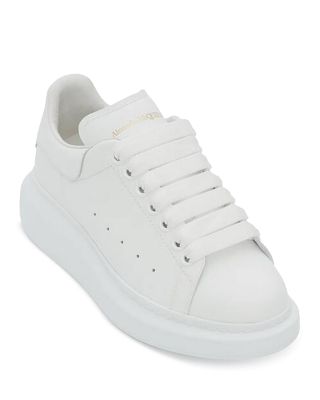 Men's Oversized Leather Heel Detail Sneakers