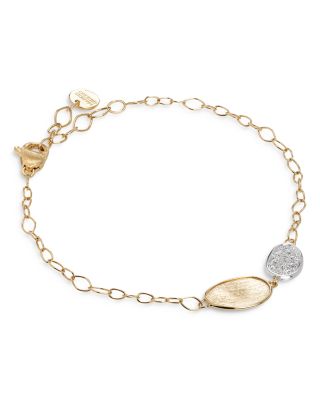 18K Yellow & White Gold Lunaria Diamond Station Bracelet