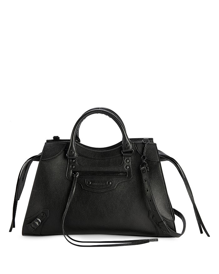 Balenciaga Shoulder Bag Classic City Medium Black in Textued Leather with  Brass - US