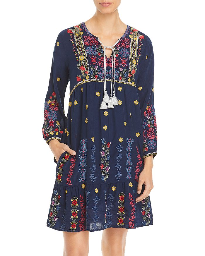 Johnny Was Daisy Floral Embroidered Dress | Bloomingdale's