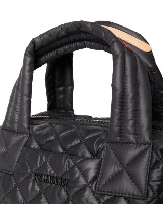 Small Quilted Nylon Sutton Deluxe Top Handle Bag 