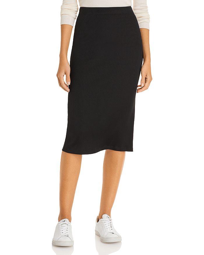 Anine Bing Iron-coloured Silk Skirt Bar In Black