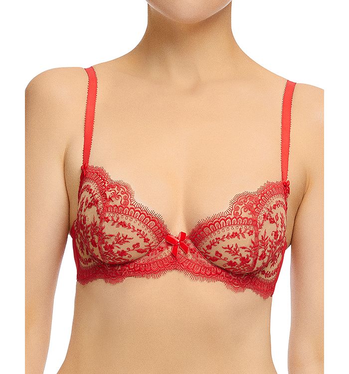 Dita Von Teese Julies Roses Underwire Balconette Bra In Flame