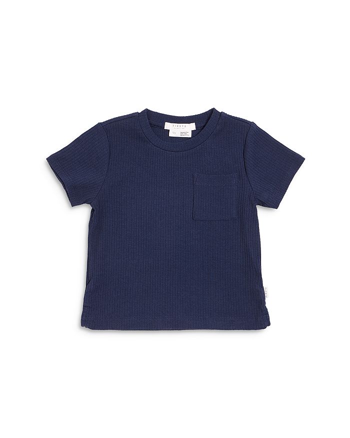 Petit Lem Firsts By  Boys' Ribbed Pocket Tee - Baby In Navy