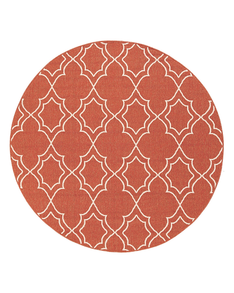 Surya Alfresco Alf A Round Area Rug, 8'10 X 8'10 In Rust