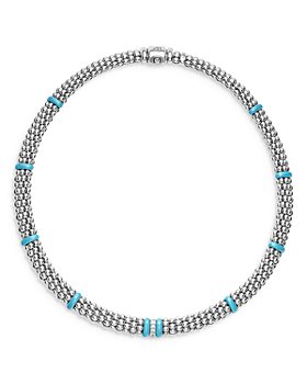 LAGOS - Blue Caviar & Diamond Sterling Silver Rope Necklace