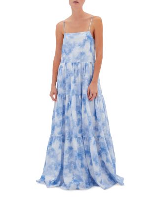cotton tie dye maxi dress