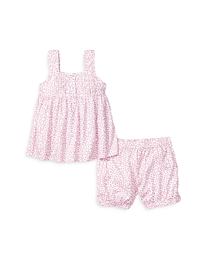 Shop Petite Plume Girls' Charlotte Sleep Shorts Set - Baby, Little Kid, Big Kid In Pink