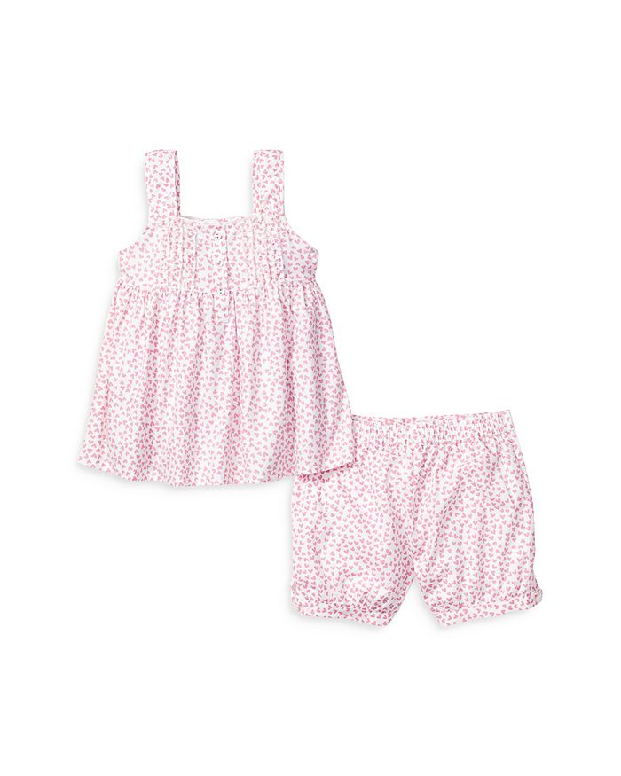 Petite Plume Baby's, Little Girl's & Girl's 2-piece Sweethearts Charlotte Top & Shorts Set In White/ Red