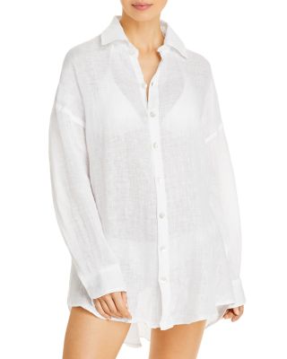 linen shirt dress beach cover up Amazon.com: Cotton Linen Shirt Dress for Women Short Sleeve Button Down Tunic  Dresses Beach Cover-ups Pocket Casual Blouse Tops : Sports & Outdoors