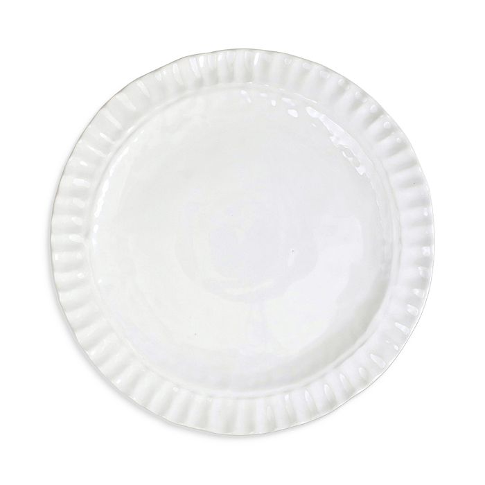 Vietri Pietra Serena Stoneware Dinner Plate In Natural White