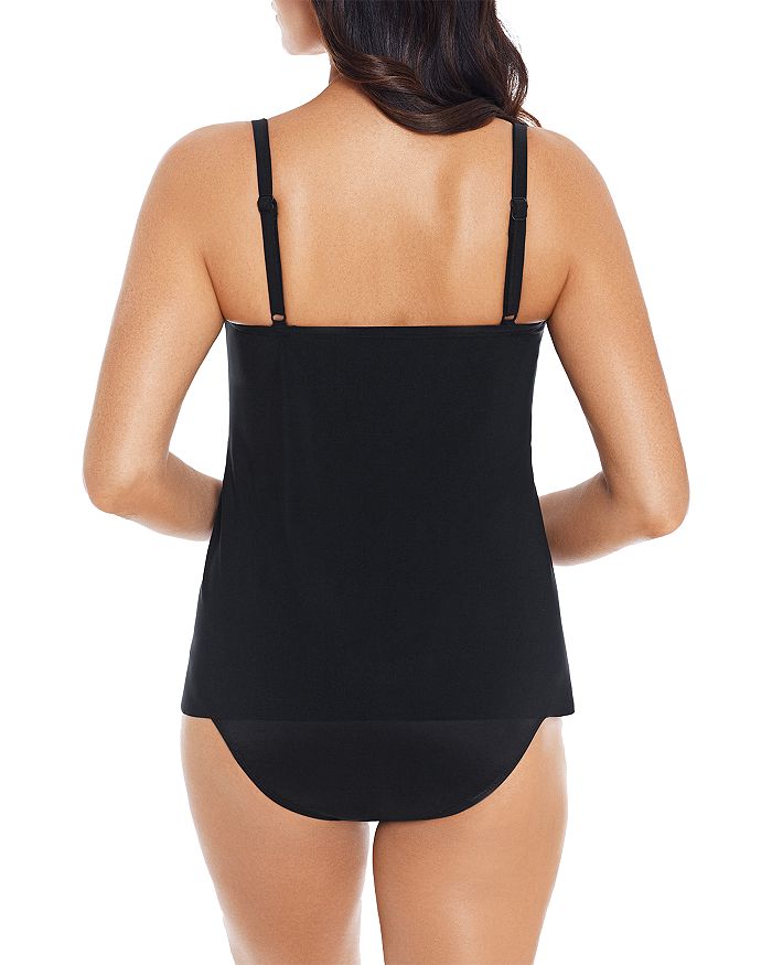 Miraclesuit Rock Solid Allura Tankini Top Women's Swimsuit In Black