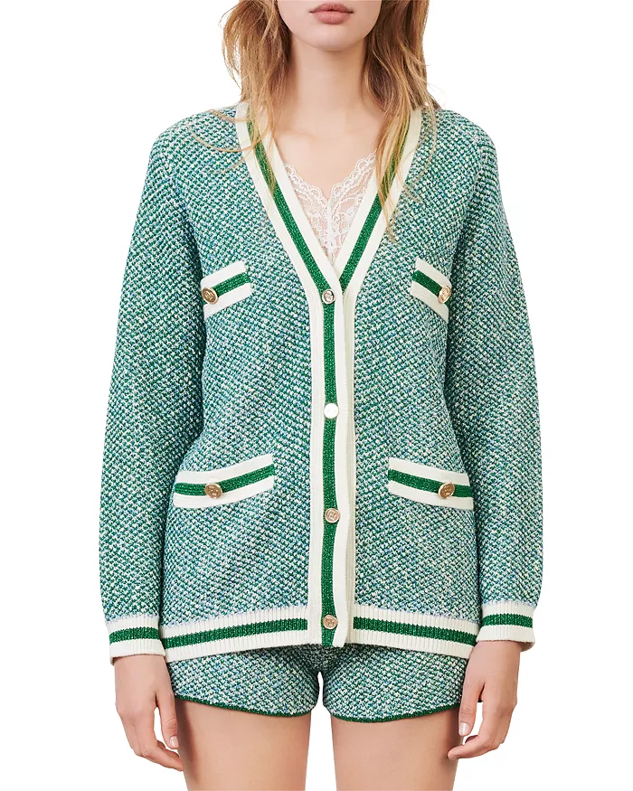 Maitresse Metallic Threaded Cardigan