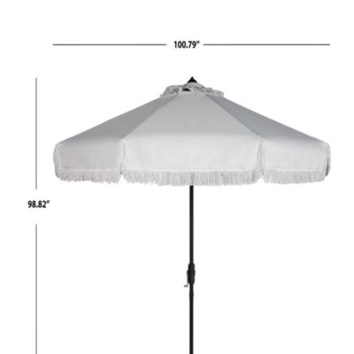 Fabia Fringe 9 Ft Crank Umbrella