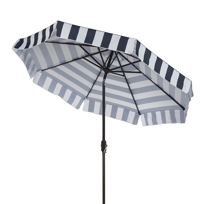 Shop Safavieh Elsa Fashion Line 11 Ft Umbrella In Navy/white