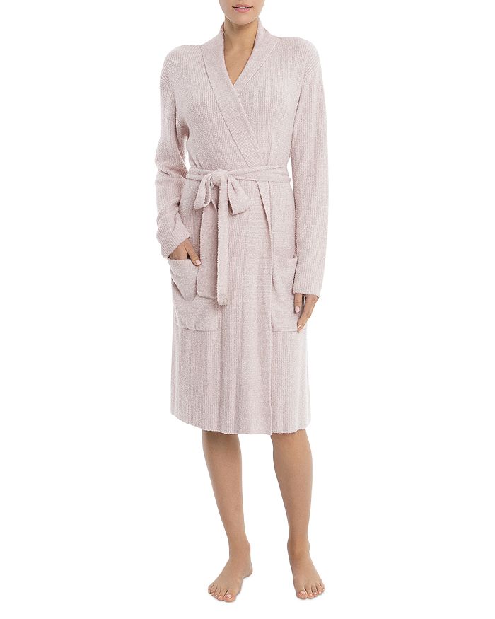 Shop Barefoot Dreams Cozychic Lite Ribbed Robe In Faded Rose-pearl