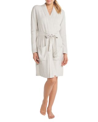 Barefoot Dreams The Cozychic Heathered Robe In Silver-pearl