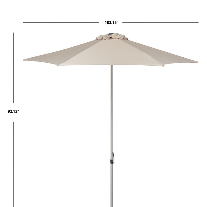 Shop Safavieh Hurst 9 Ft Push Up Umbrella In Natural