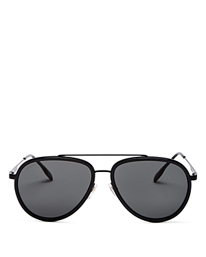 Burberry Men's Brow Bar Aviator Sunglasses, 59mm In Black /dark Grigio Gradient