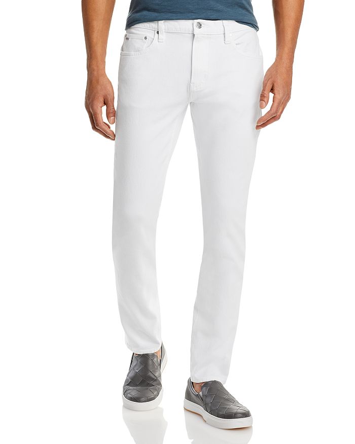Michael Kors Parker Stretch Slim Fit Corduroy Pants In White
