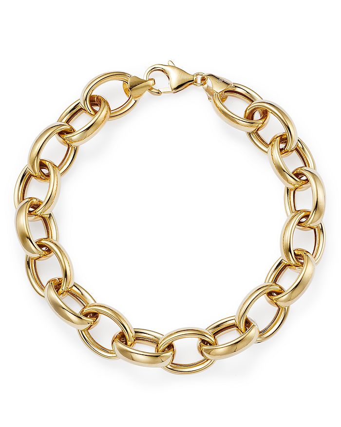 Bloomingdale's - Thick Oval Link Chain Bracelet in 14K Yellow Gold - 100% Exclusive
