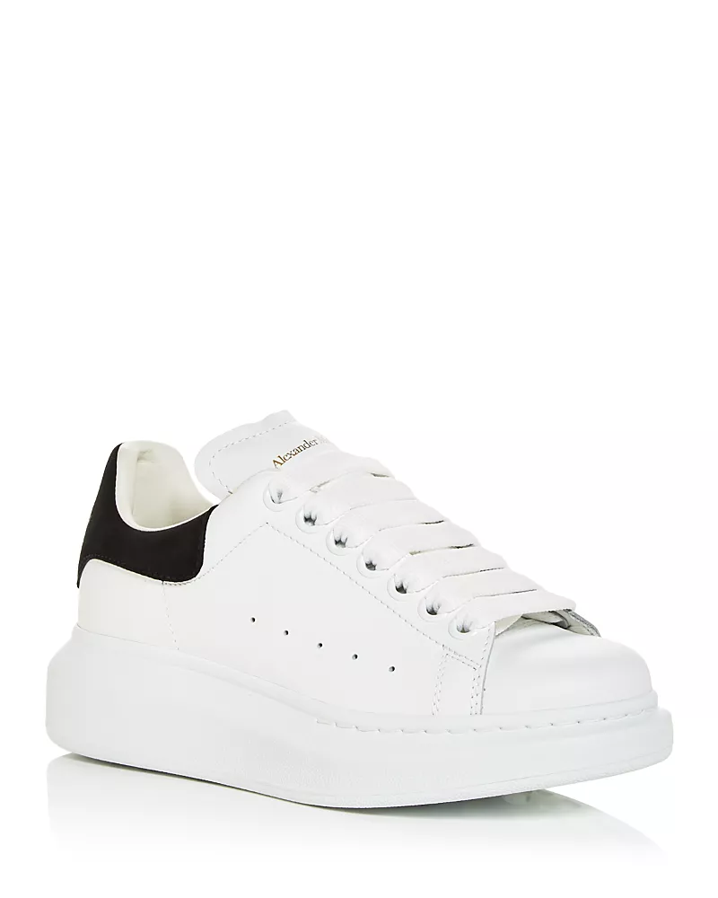 McQueen Women's Oversized Suede Heel Detail Sneakers